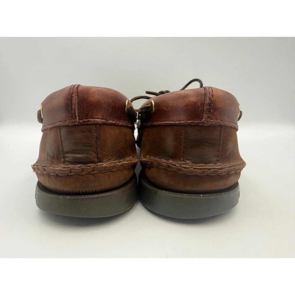 Sperry Top-Sider Mens Authentic Original Brown Leather Suede Boat Shoes 9.5M